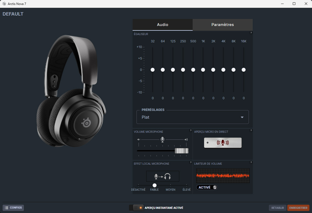 Egaliseur casque micro sans fil SteelSeries