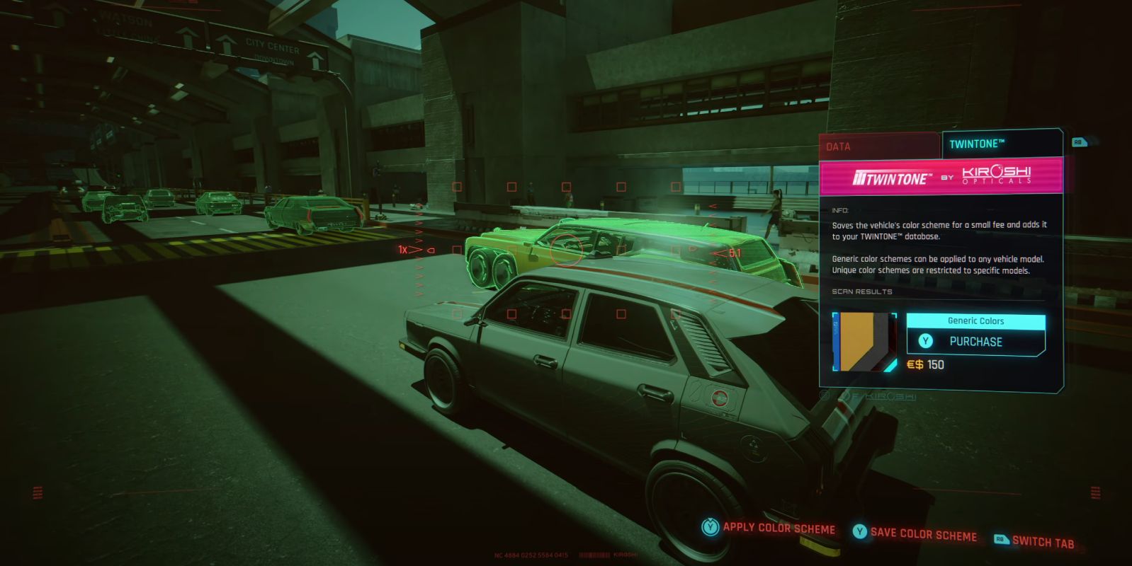 Cyberpunk 2077 Twintone Paint Jobs