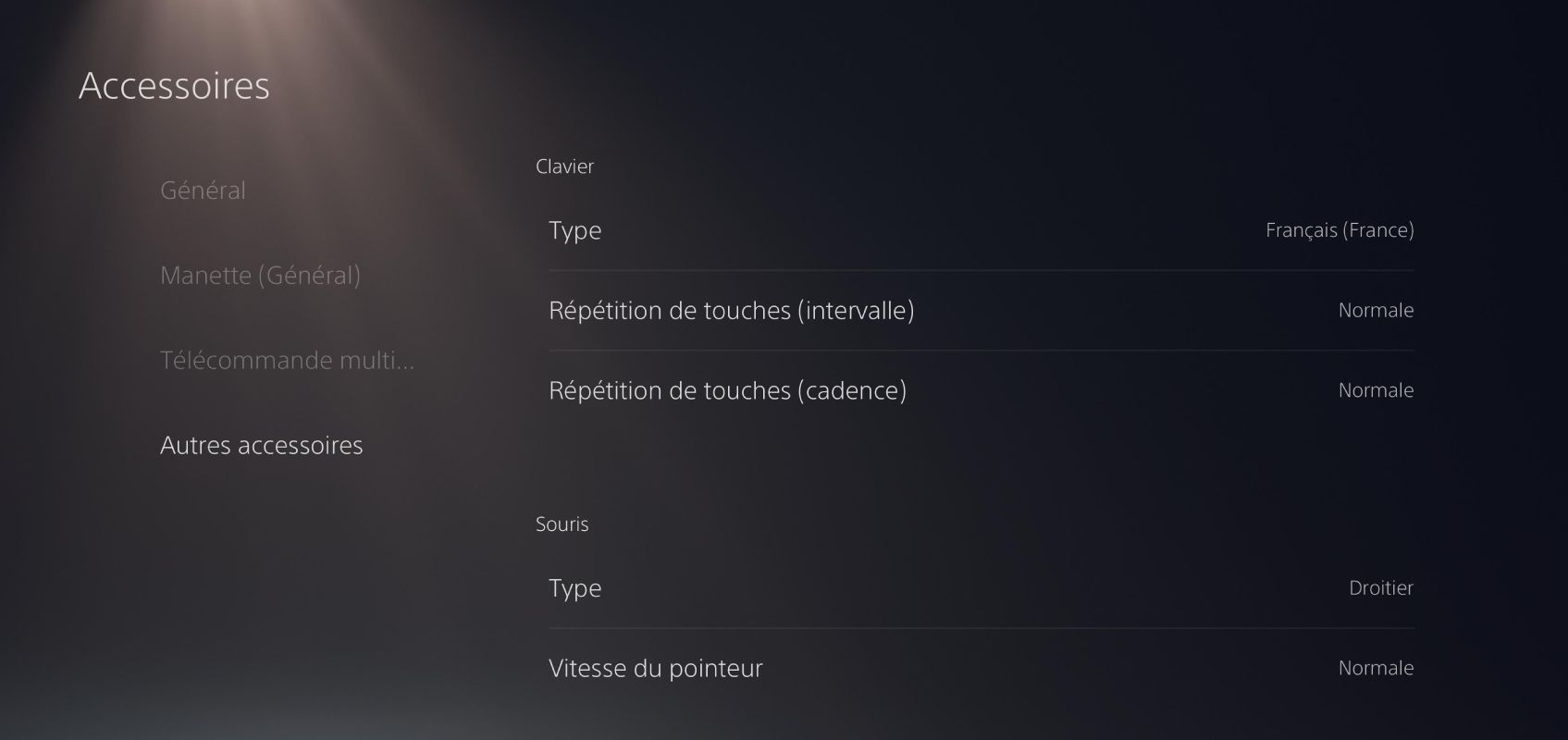 Jouer clavier souris sur PS5