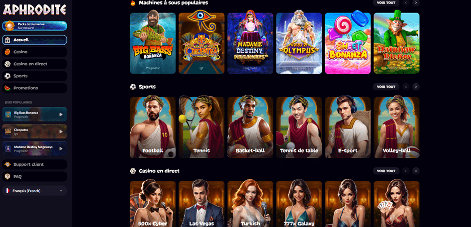 aphrodite casino en ligne fiable