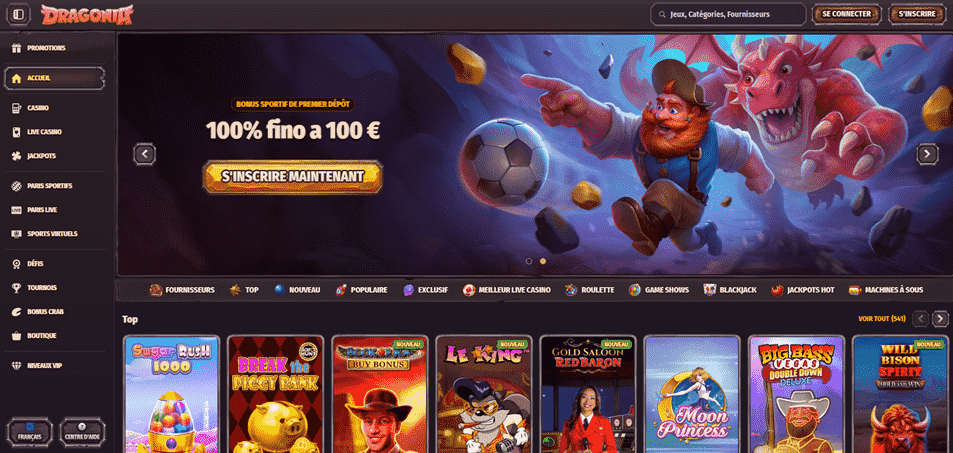 dragonia casino en ligne français